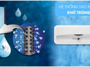 Bình nóng lạnh Ariston 15 AN2 15 RS 2.5 FE - DMX 5 7. Máy nước nóng Ariston sở hữu hệ thống tạo Ion Bạc Ag  khử trùng, mang lại nguồn nước nóng sạch khuẩn