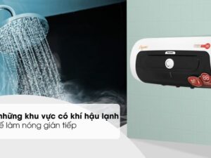 Bình nước nóng Rossi Eleganz REZ20SL 20L Ngang 5 3. Bình nước nóng gián tiếp Rossi Eleganz REZ20SL phù hợp với những khu vực có khí hậu lạnh