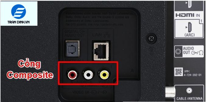 Tổng hợp các cổng kết nối trên tivi đầy đủ nhất | A-Z 4  Cổng Composite kết nối trên tivi