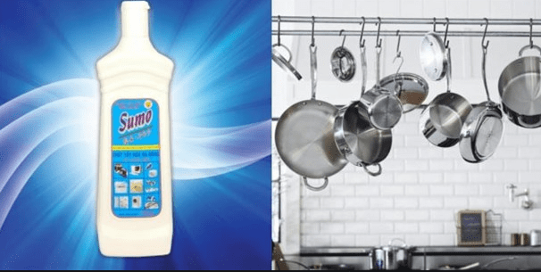 Dung dịch lau chùi tẩy rửa.