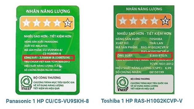 2. Chỉ số BTU trên máy lạnh