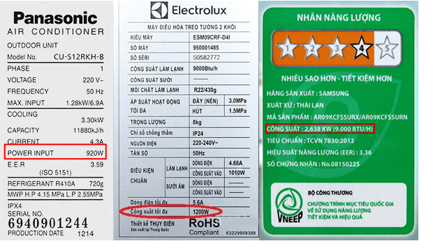 4. Mức tiêu hao điện năng của máy lạnh