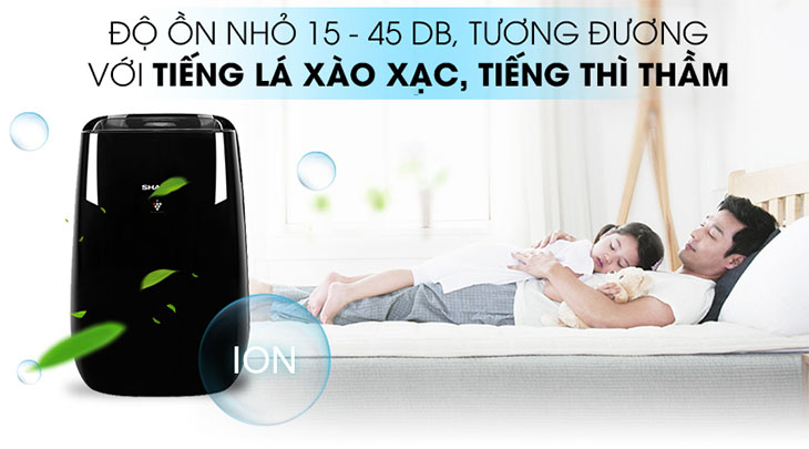 Các tiêu chí cần biết trước khi mua máy lọc không khí sử dụng 18 Độ ồn trung bình thấp, êm ái dễ ngủ