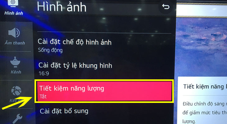 Cách bật tính năng tiết kiệm điện trên Smart tivi LG【5 Bước】 4 Hướng dẫn cách bật tính năng tiết kiệm điện Smart tivi LG