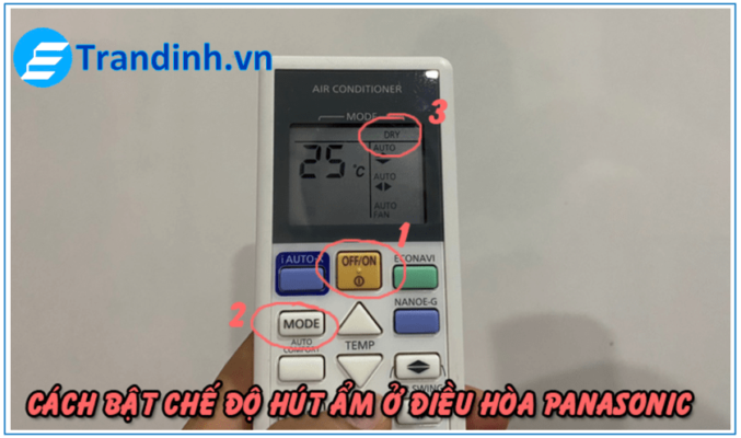 cach bat tat che do hut am cua dieu hoa panasonic 2 1