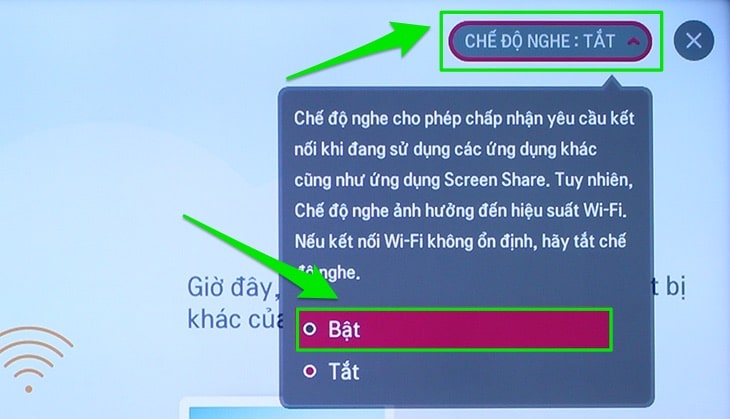 Hướng dẫn cách chiếu màn hình điện thoại lên Smart tivi LG