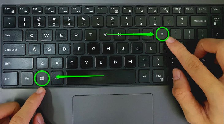 Cách kết nối laptop với tivi qua cổng HDMI | Hướng Dẫn A-Z 7 Bước 4: Bạn bấm vào tổ hợp phím Windows   P trên laptop.