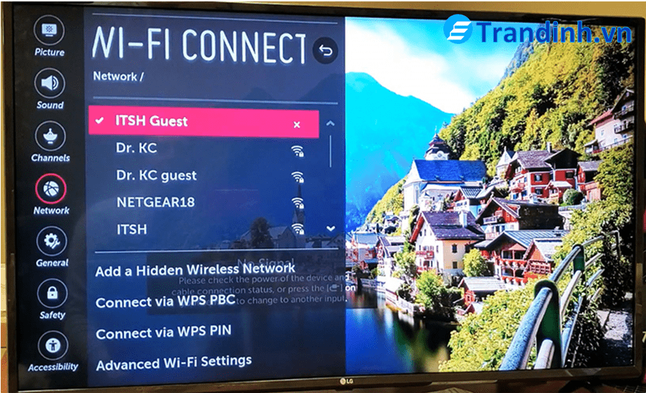 cach ket noi mang wifi tren smart tivi lg 7