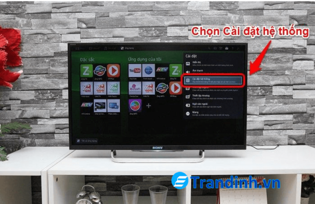 Chọn Cài đặt hệ thống