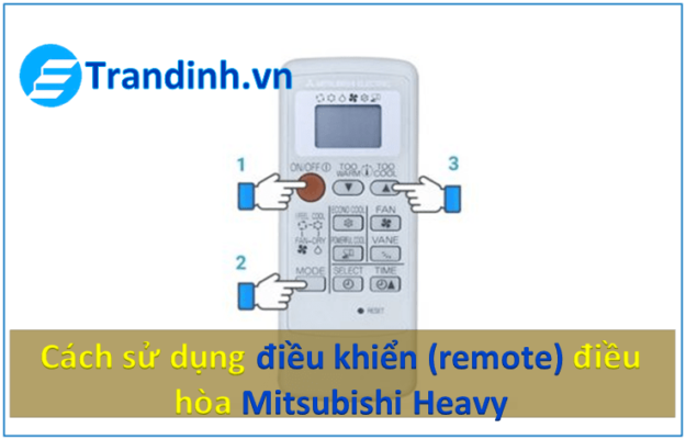 Hướng dẫn cách sử dụng điều khiển điều hòa Mitsubishi Heavy Industries