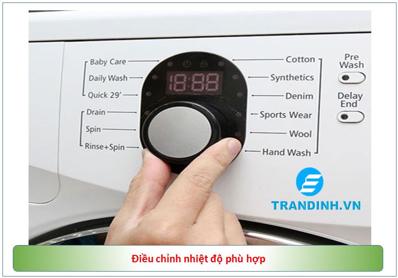 Luôn tiến hành giặt các chương trình ở nhiệt độ bình thường