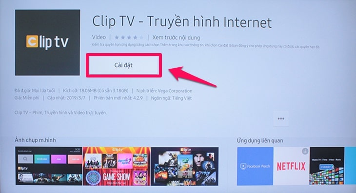 Cách sử dụng ứng dụng ClipTV trên Smart tivi Samsung 5 Bước 5: