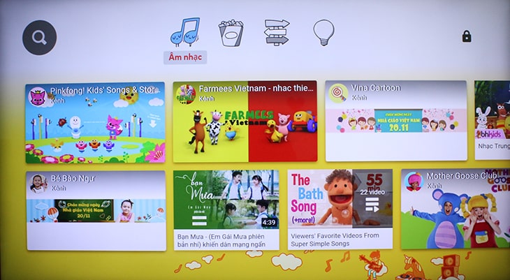  Âm nhạc: Các video liên quan đến bài hát thiếu nhi.