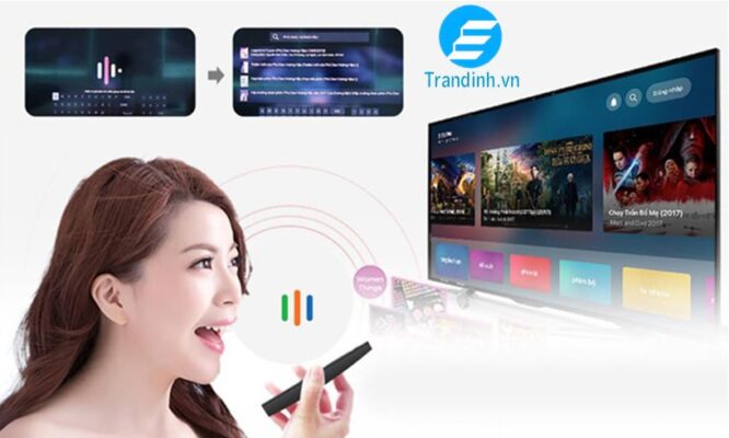 cach tim kiem giong noi tren tivi samsung