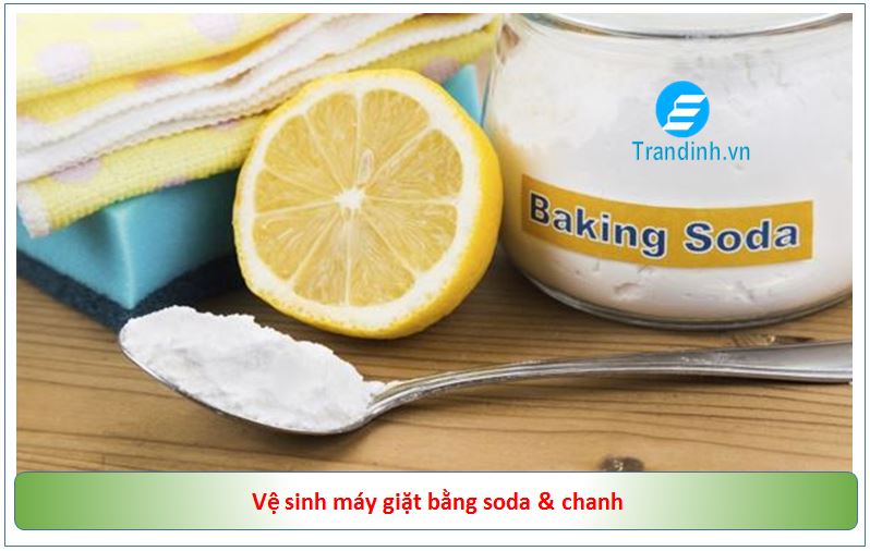Cách vệ sinh máy giặt cửa ngang tại nhà 5 Sử dụng muối - soda và chanh vệ sinh máy giặt