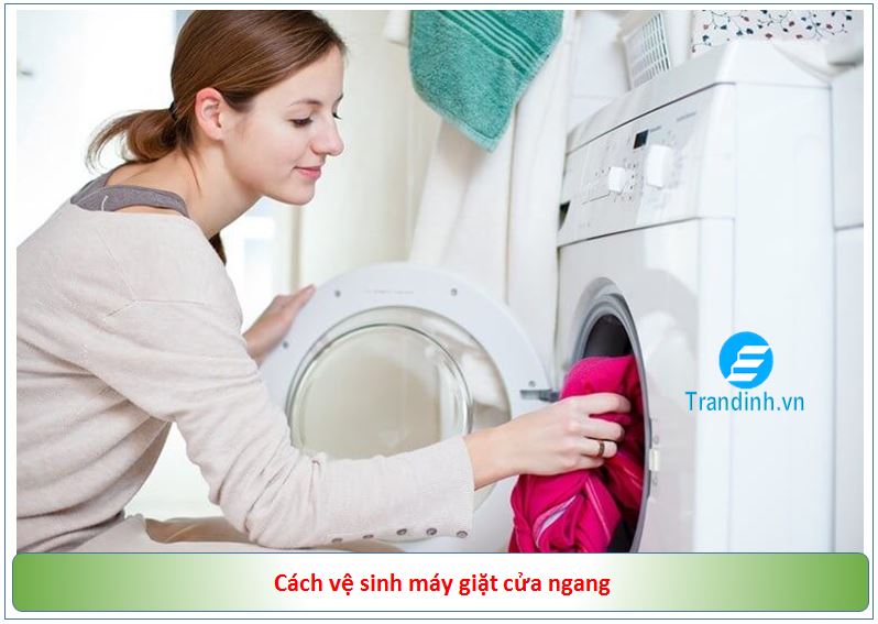 cách vệ sinh máy giặt cửa ngang