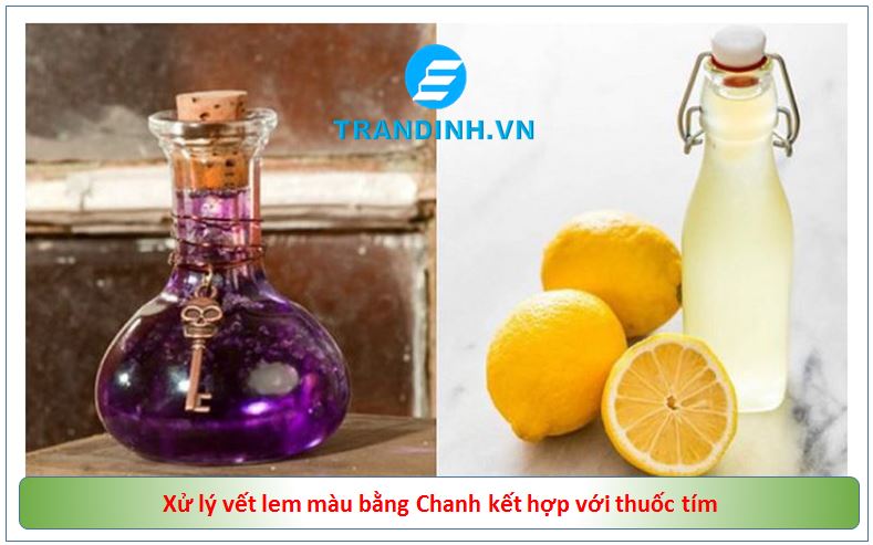 Xử lý quần áo bị lem màu bằng chanh kết hợp với thuốc tím
