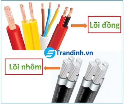 2. Đổi dây điện có lõi bằng đồng thay bằng lõi nhôm để ăn tiền chênh giữa 2 loại dây này