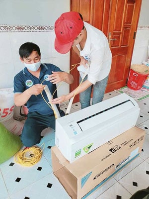 Hướng dẫn chở điều hoà, máy lạnh bằng xe máy 4 Trước khi vận chuyển