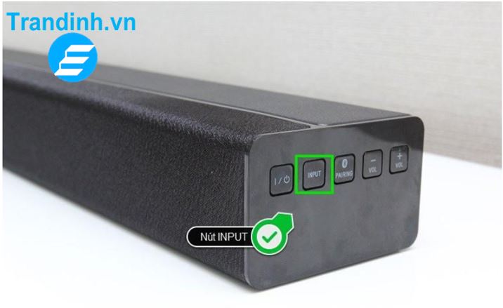 Cổng kết nối optical là gì ? Cách kết nối tivi với cổng Optical 7 Nhấn nút INPUT trên loa thanh