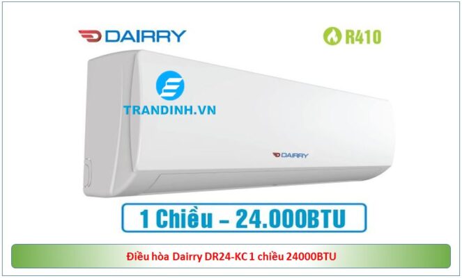 4. Điều hòa Dairry DR24-KC 1 chiều 24000BTU có thiết kế gọn gàng bắt mắt