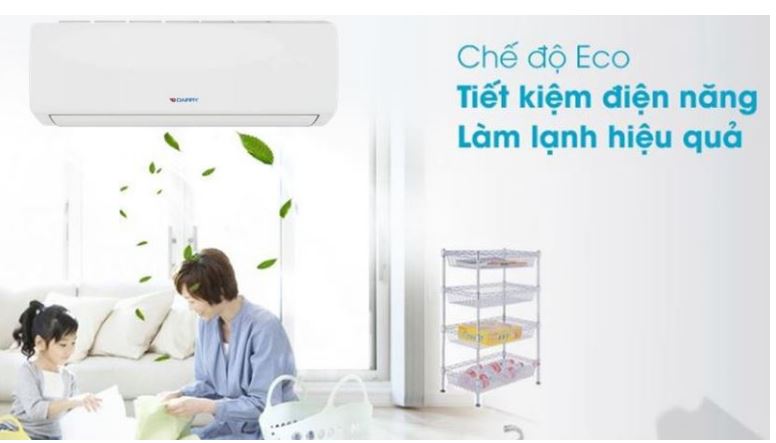 Điều hòa Dairry i-DR09KC 9000BTU 1 chiều inverter 10 7. Máy lạnh 9000BTU 1 chiều Darrry sở hữu chế độ tiết kiệm điện Econo