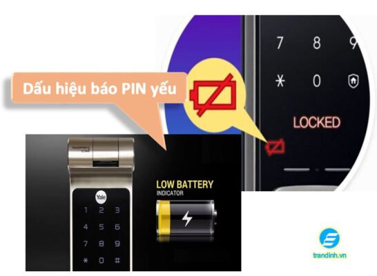 Dấu hiệu nhận biết khoá vân tay yếu pin, hết pin