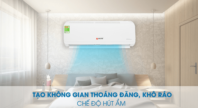 6. Chức năng hút ẩm giúp căn phòng luôn khô ráo, thoáng đãng