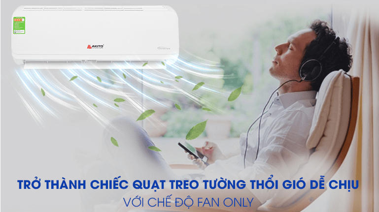 9. Chế độ Fan Only có thể giúp máy điều hoà trở thành chiếc quạt treo tường tiện lợi