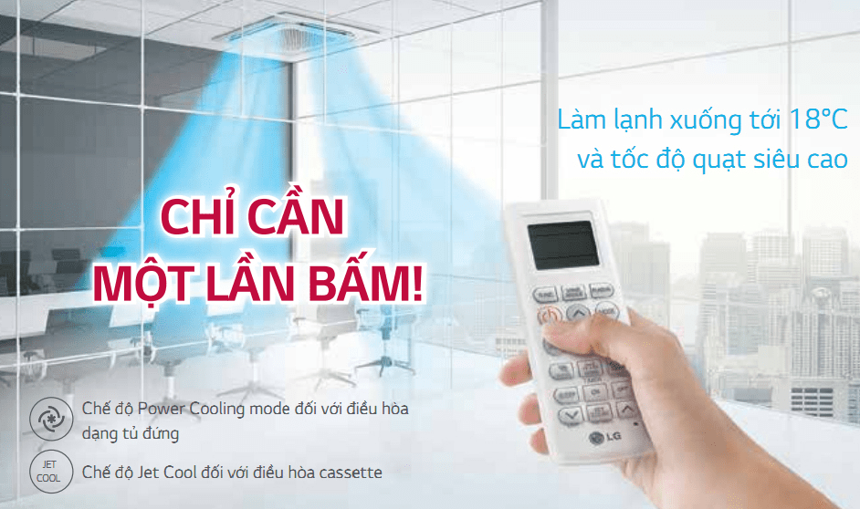 Điều hòa âm trần LG 1 chiều 28000BTU Inverter ATNQ30GNLE7 9 Làm lạnh tối đa và nhanh chóng nhờ công suất lớn