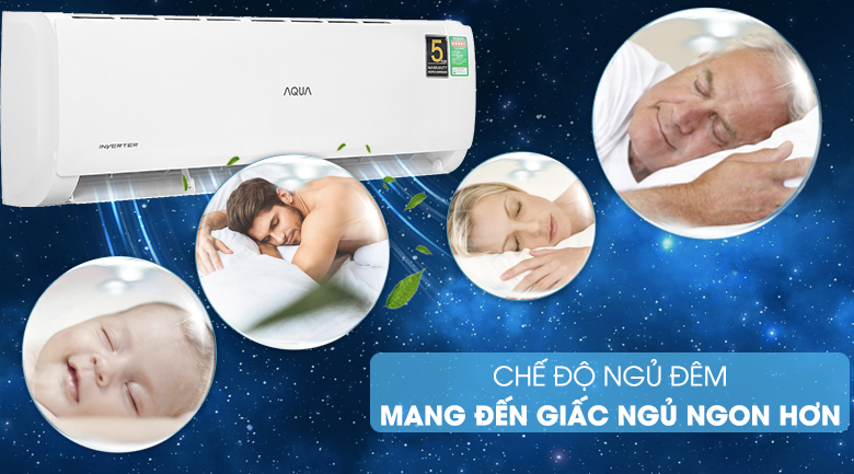 Điều hòa AQUA 12000BTU AQA-KCRV13TR 12 8. Mang đến giấc ngủ ngon hơn