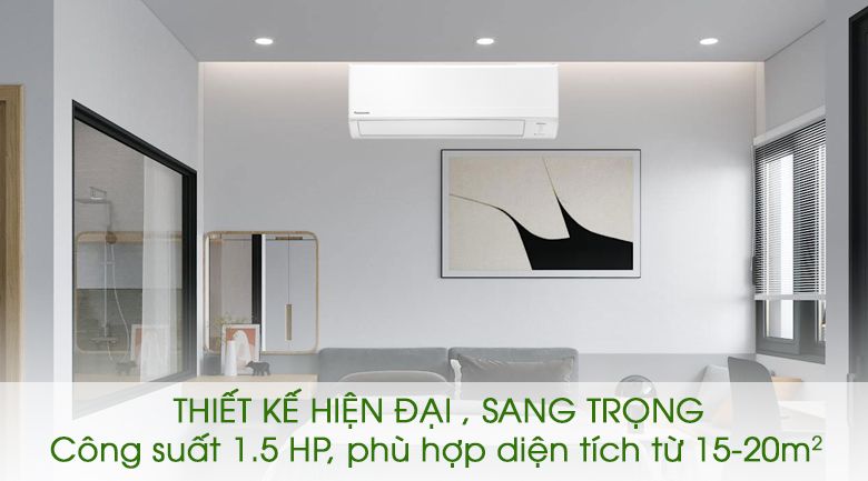 1. Máy lạnh AQA-KCRV13TH phù hợp lắp đặt cho diện tích phòng từ 15 - 20 m2