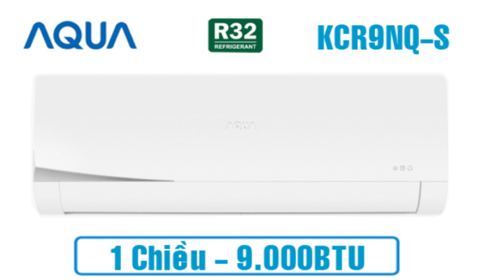 1. Điều hòa AQUA AQA-KCR9NQ-S 9000BTU 1 chiều thiết kế sang trọng hiện đại