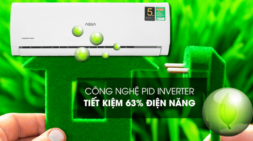 Điều hoà Aqua Inverter 1.5 HP AQA-KCRV13TK 8 4. Công nghệ PID Inverter giúp tiết kiệm điện năng tối ưu
