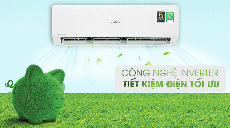 Điều hoà Aqua Inverter 1.5 HP AQA-KCRV13WNZA 8 4. Công nghệ inverter giúp tiết kiệm điện năng tối ưu