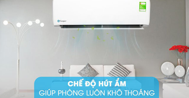 Chế độ hút ẩm tiện ích thích hợp sử dụng trong thời tiết mưa ẩm