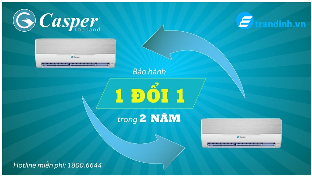 Giá điều hòa Casper 9000BTU là bao nhiêu ? 3 Có chế độ bảo hành chưa từng có ở bất kỳ hãng nào