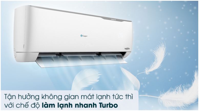 Điều hòa Casper 9000 BTU MC-09IS33 1 chiều inverter 8 Nổi bật với chức năng làm lạnh nhanh Turbo