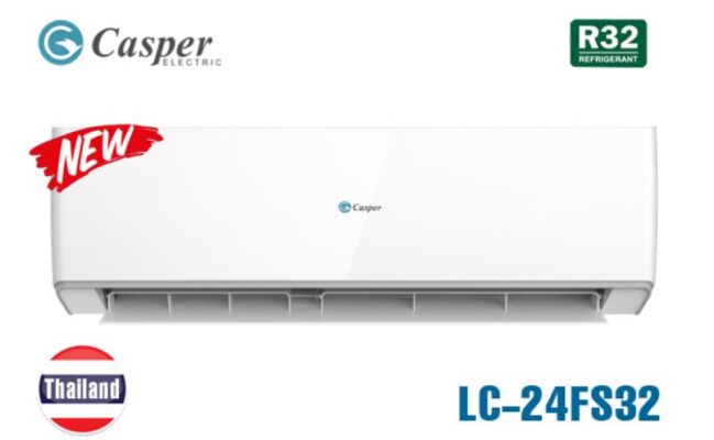1. Điều hòa Casper LC-24FS32 sở hữu thiết kế nguyên khối, tạo cảm giác chắc chắn