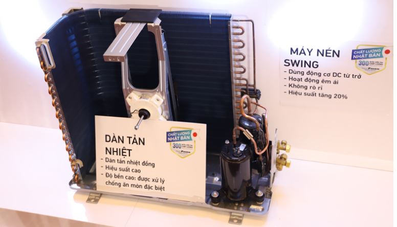 Điều hòa - máy lạnh Daikin FTKM25SVMV 9000BTU 1 chiều inverter -  trang bị bộ máy nén cao cấp Bảo vệ điện áp cao – thấp cho bo mạch