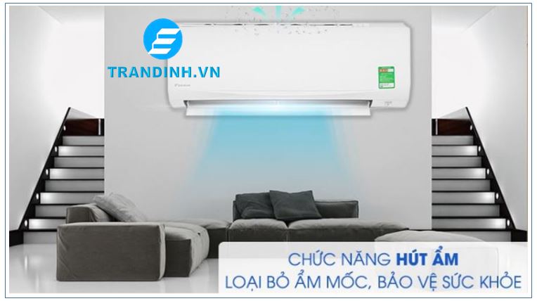 Sở hữu chức năng hút ẩm cho không gian phòng luôn khô thoáng