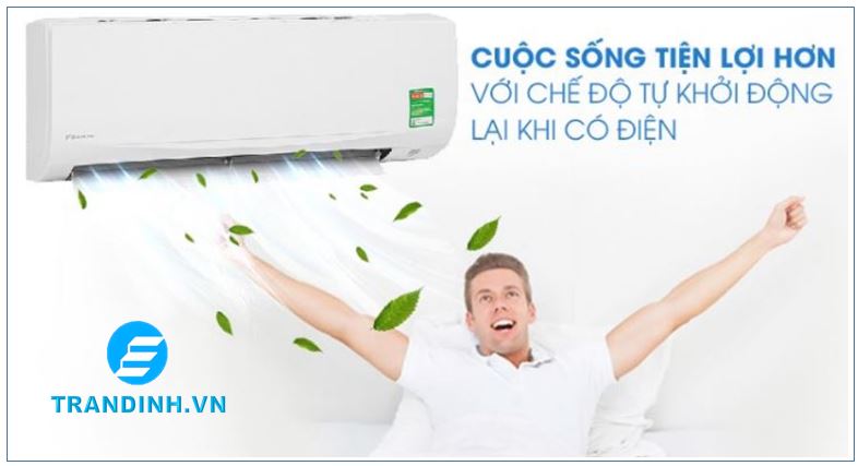 Máy lạnh Daikin có chức năng tự khởi động lại khi có điện