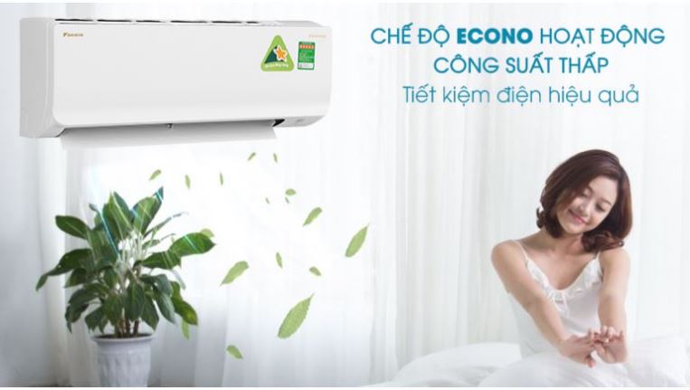 8. Điều hòa Daikin chính hãng giúp tiết kiệm điện năng hiệu quả với chế độ Econo