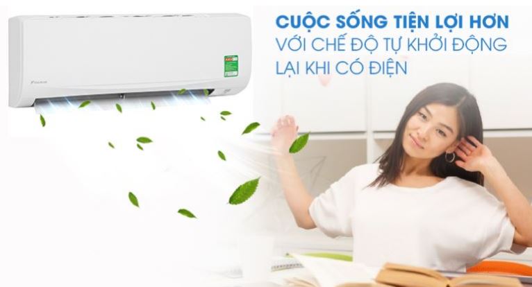 11. Máy lạnh treo tường Daikin FTKZ25VVMV có tính năng khởi động lại khi có điện