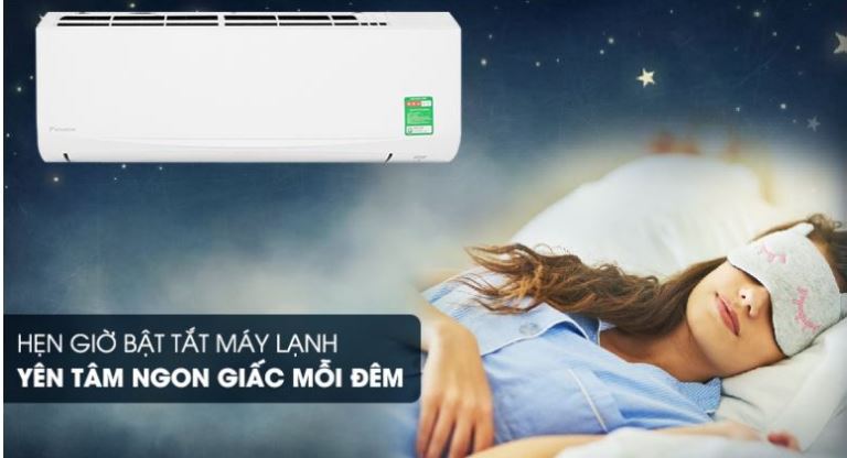 10. Máy lạnh 1 chiều Daikin FTKZ25VVMV sở hữu chức năng hẹn giờ bật tắt máy lạnh thông minh