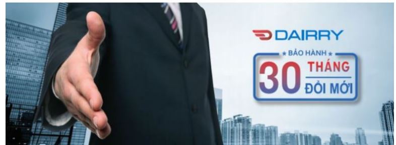 Điều hòa Dairry DR24-KC 1 chiều 24000BTU 6 3. Chế độ bảo hành của điều hòa Dairrry DR24-KC bao lâu ?