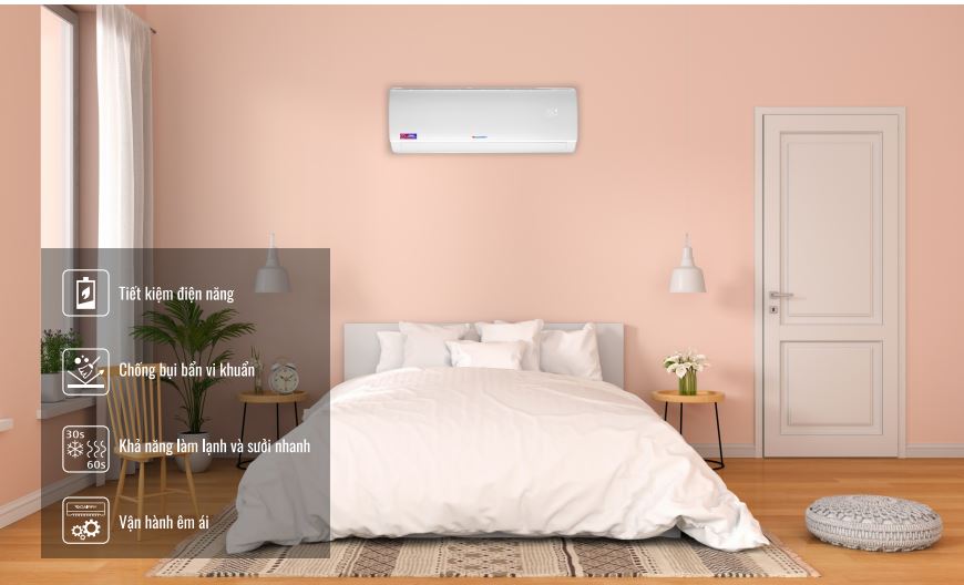 Điều hòa Dairry i-DR12LKC 12000BTU 1 chiều inverter 10 9. Điều hòa giá rẻ Dairry i-DR12LKC cho khả năng làm lạnh nhanh, vận hành êm ái