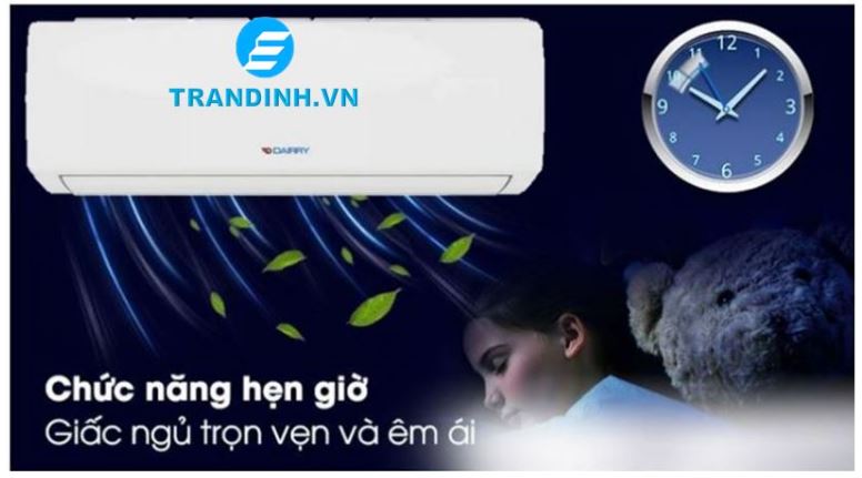 Điều hòa Dairry 18000BTU 1 chiều Inverter I-DR18KC 9 8. Điều hòa 18000BTU giá rẻ sở hữu tính năng hẹn giờ tắt vào ban đêm cho giấc ngủ ngon