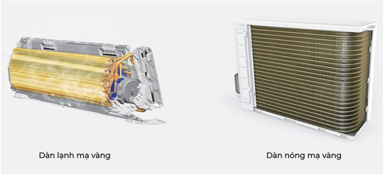 Điều hòa EcooL ECL-1E09ST 9000BTU 1 chiều 6 2. Máy lạnh 9000BTU Ecool ECL-1E09ST có Dàn lạnh/ dàn nóng mạ vàng