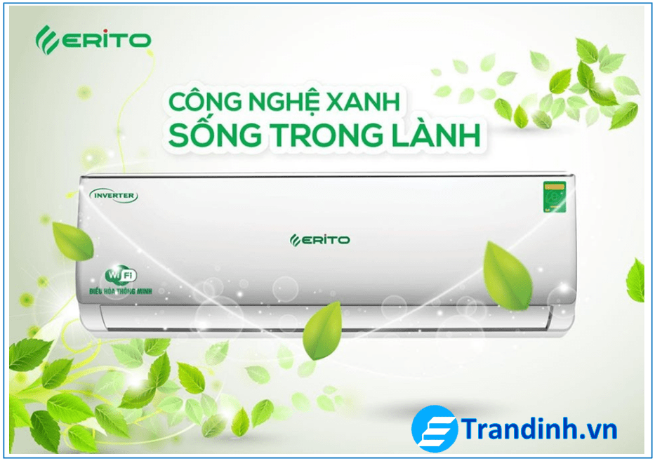 Điều hòa Erito với thiết kế nguyên khối chắc chắn